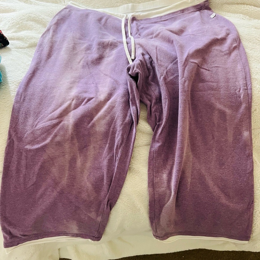 Lane Bryant Purple Capri And Roz & Ali Kakhi Capri pants.